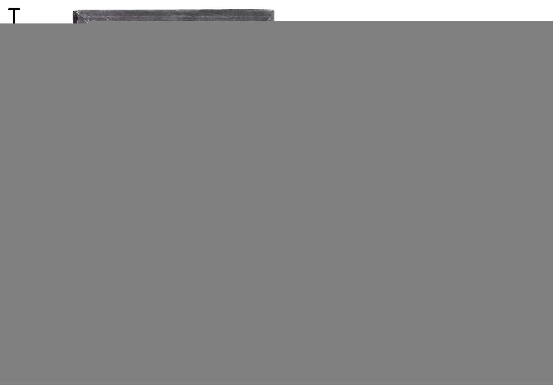 Sedona Grey Velvet King Bed,Meridian Furniture