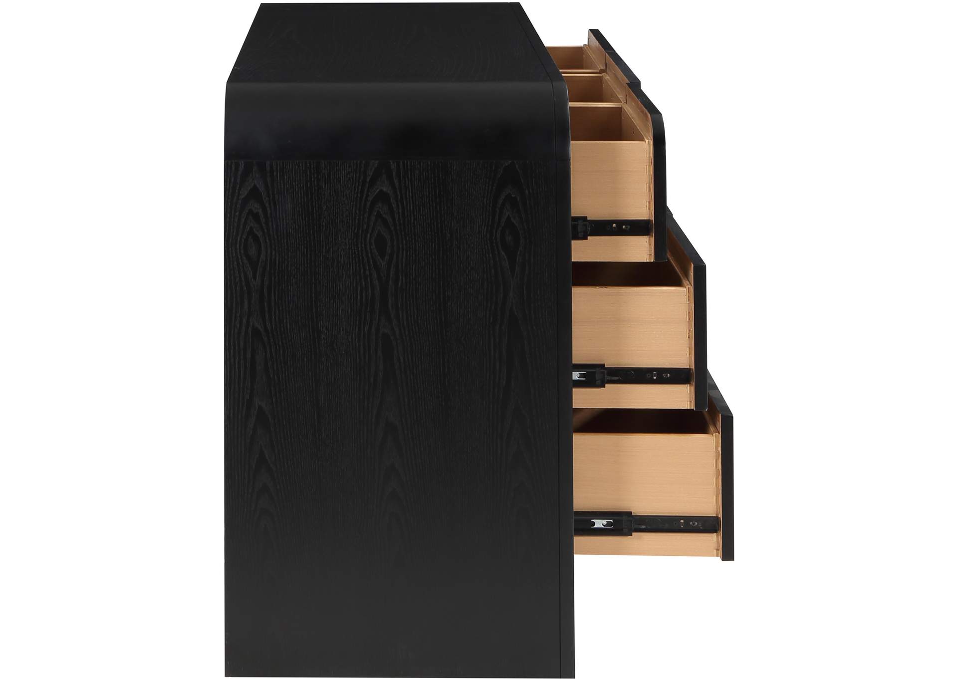 Siena Black Night Stand,Meridian Furniture