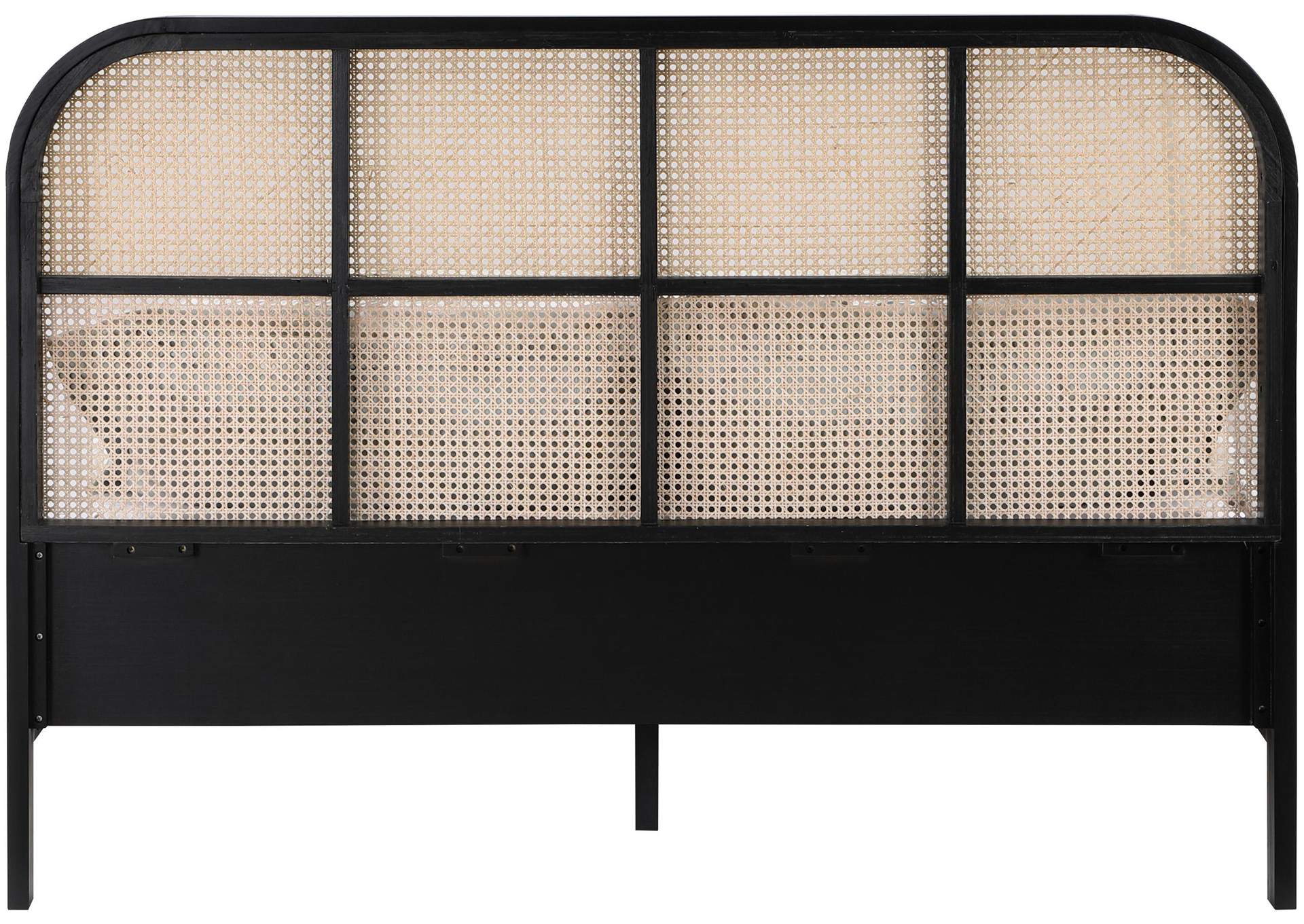Siena Black Ash Wood Queen Bed (3 Boxes),Meridian Furniture