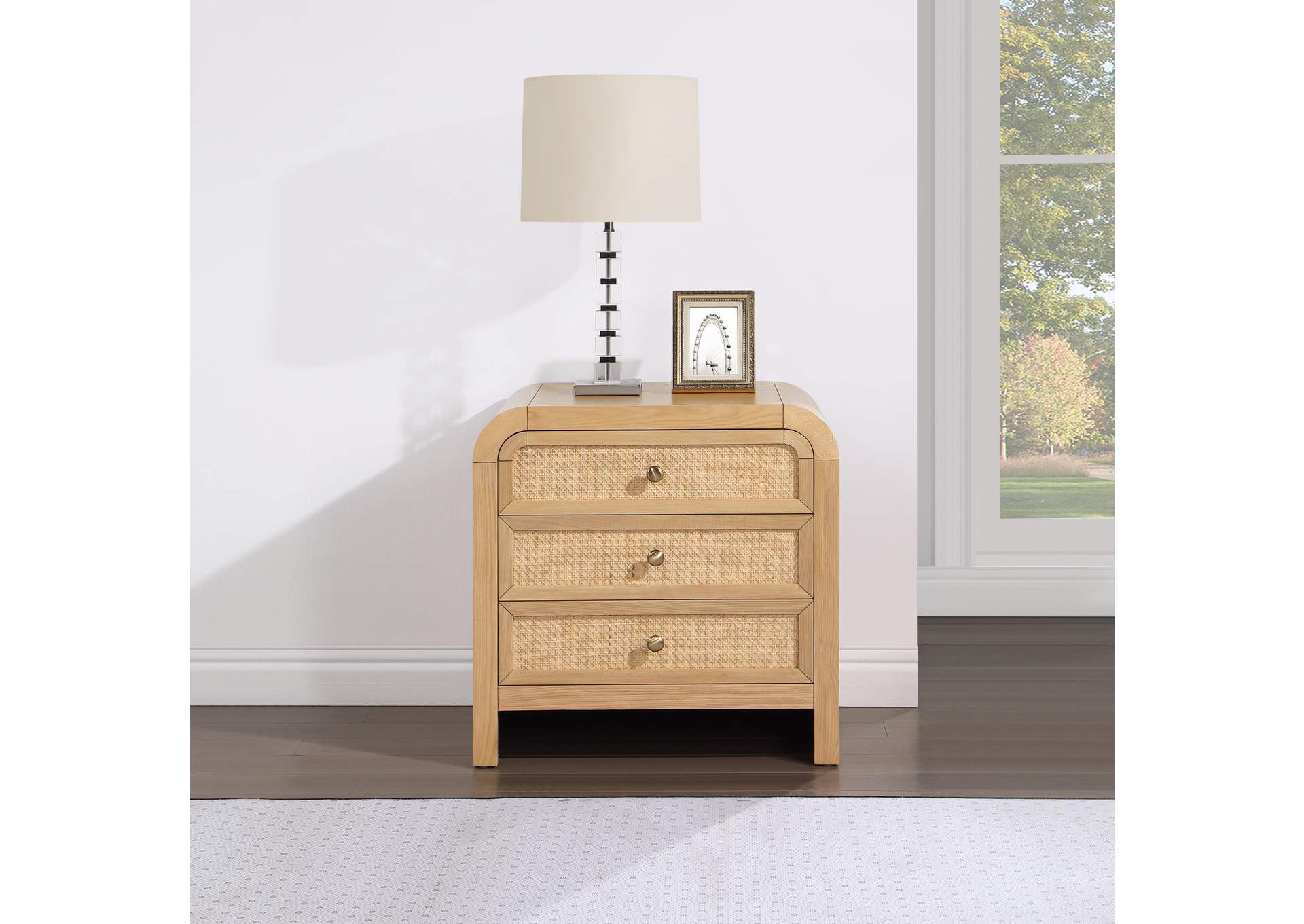 Siena Natural Night Stand,Meridian Furniture
