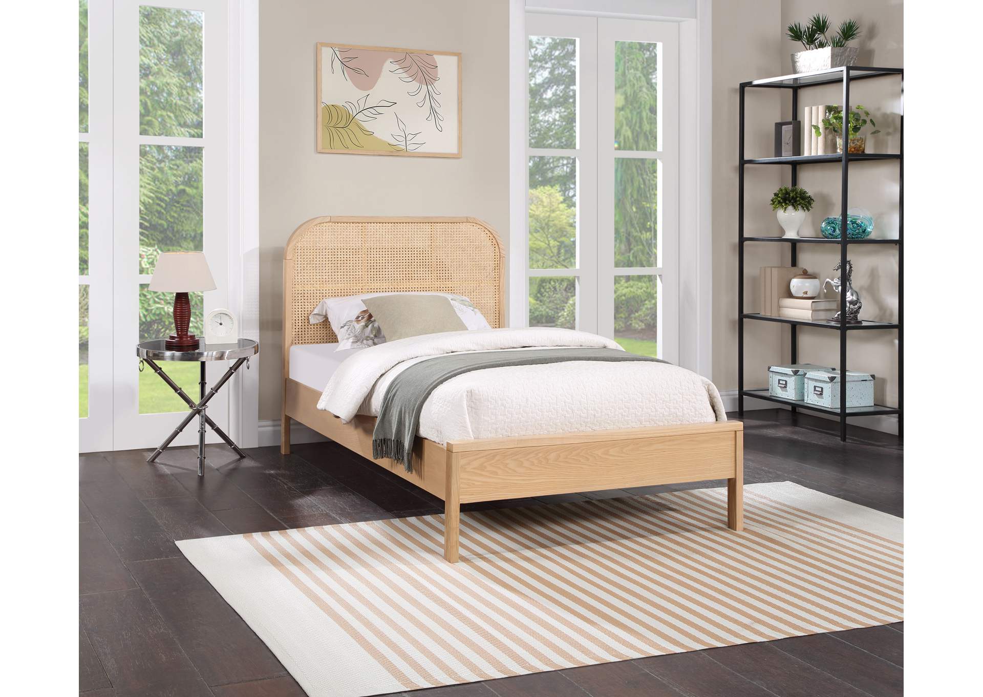 Siena Natural Ash Wood Twin Bed (3 Boxes),Meridian Furniture