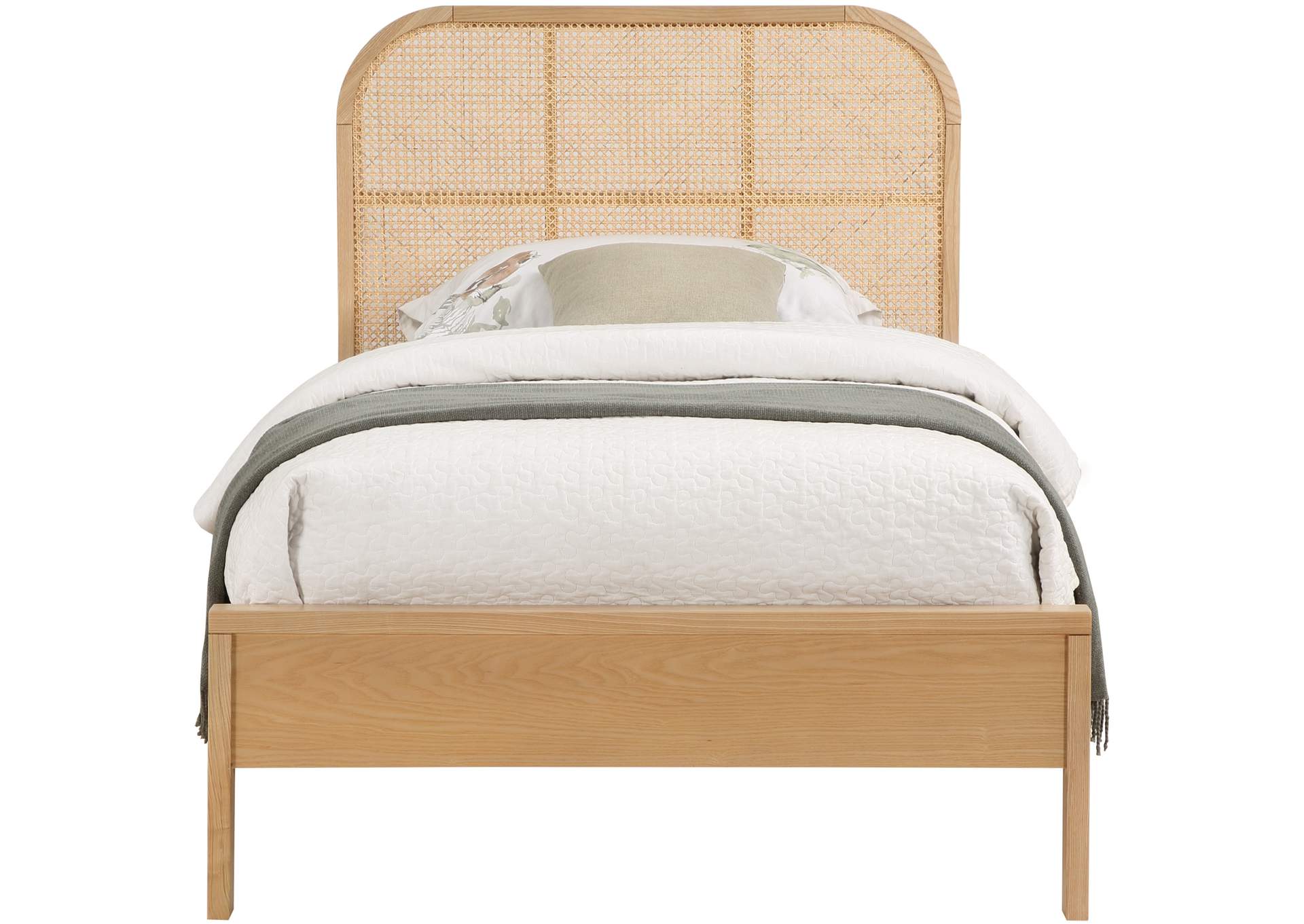 Siena Natural Ash Wood Twin Bed (3 Boxes),Meridian Furniture