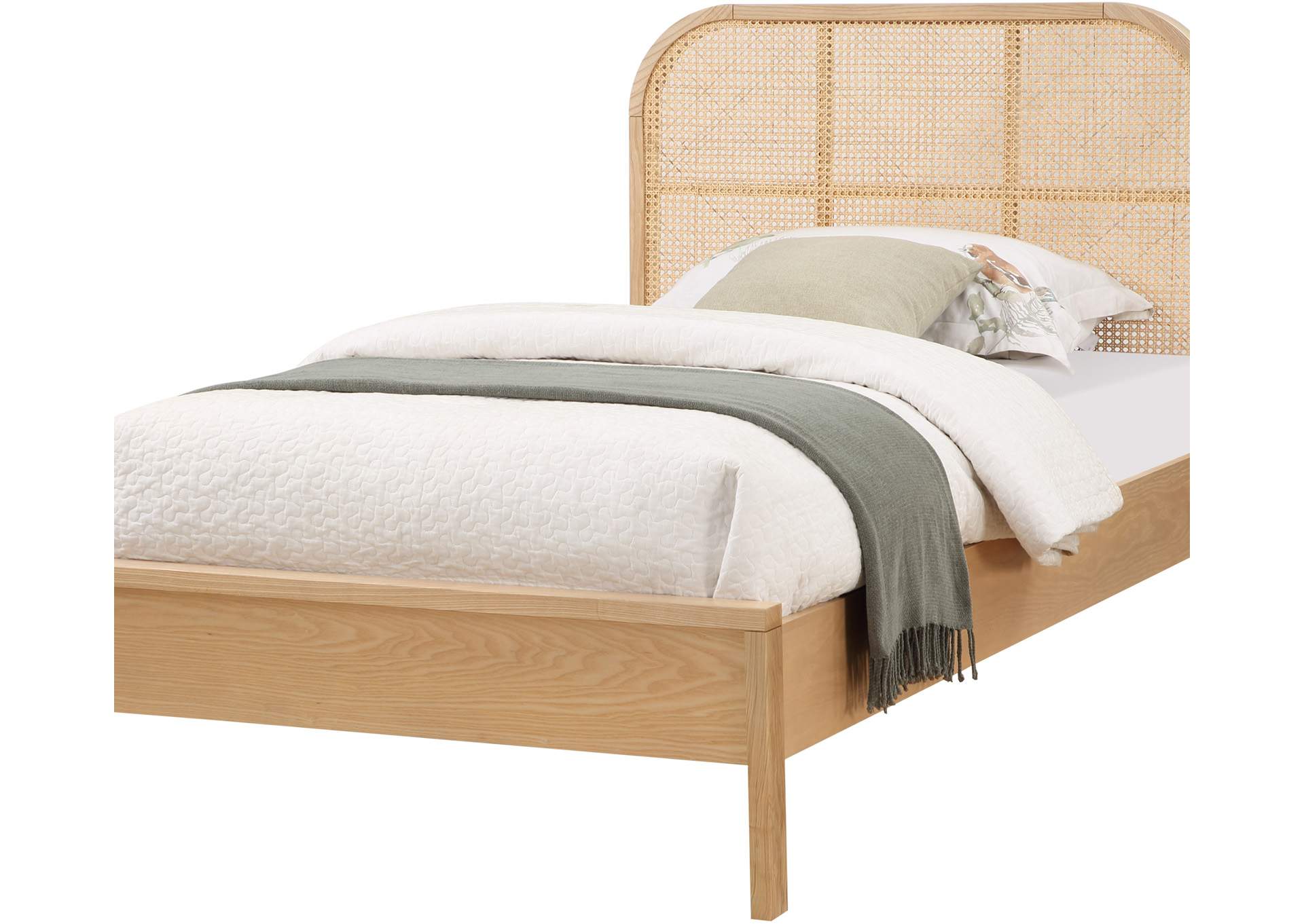 Siena Natural Ash Wood Twin Bed (3 Boxes),Meridian Furniture