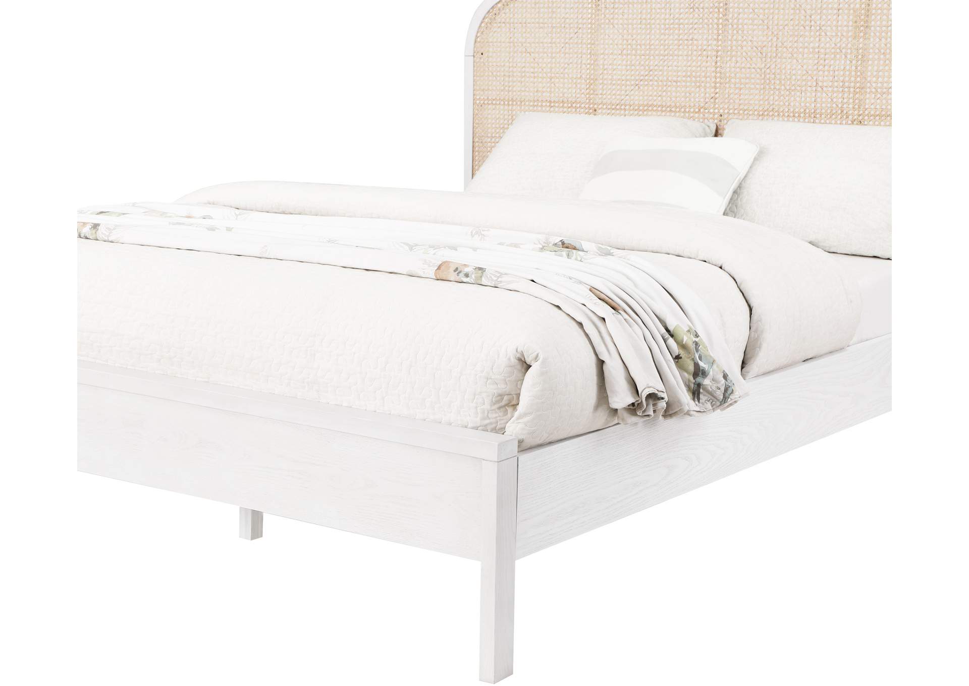 Siena White Ash Wood Full Bed (3 Boxes),Meridian Furniture