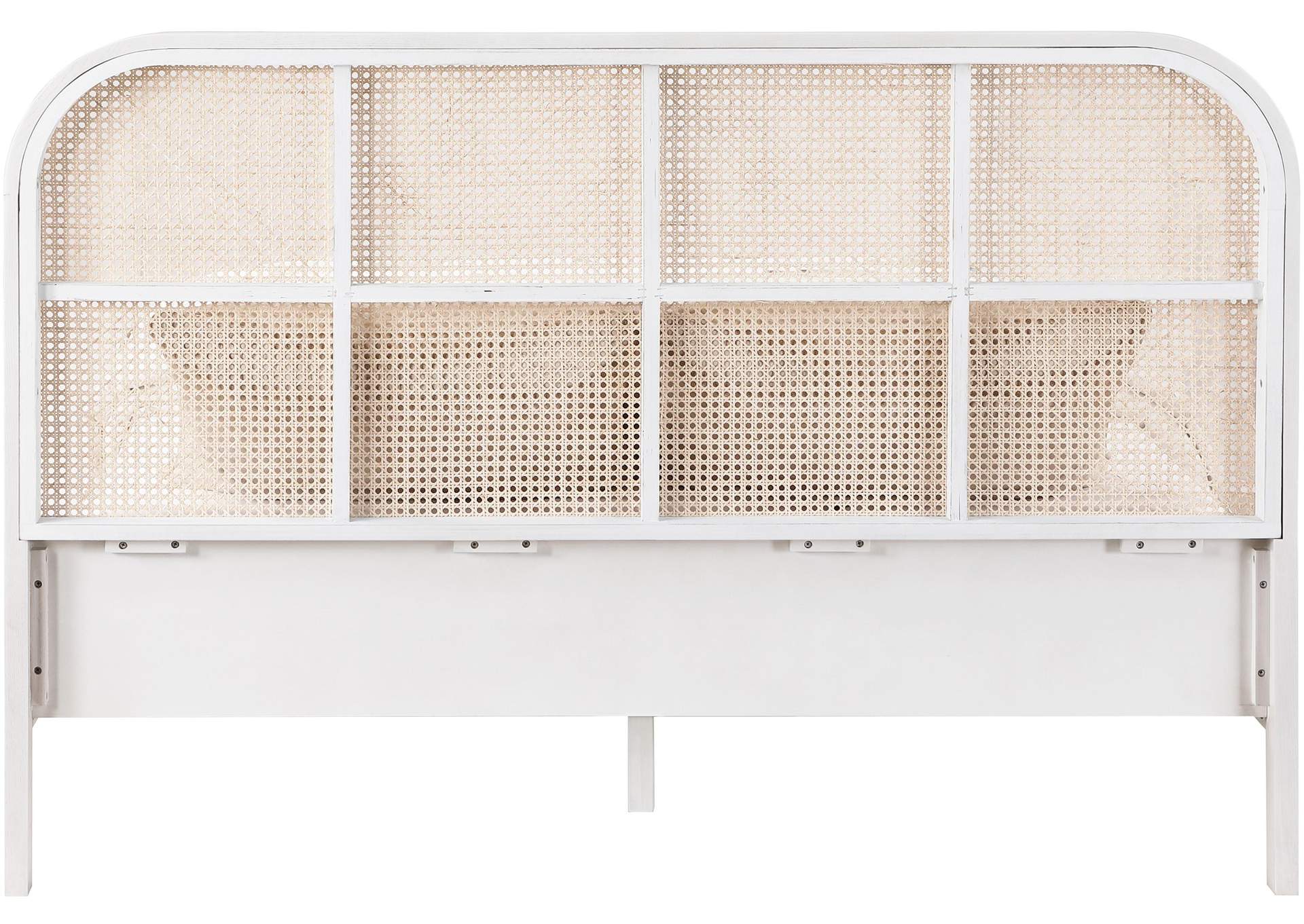 Siena White Ash Wood King Bed (3 Boxes),Meridian Furniture