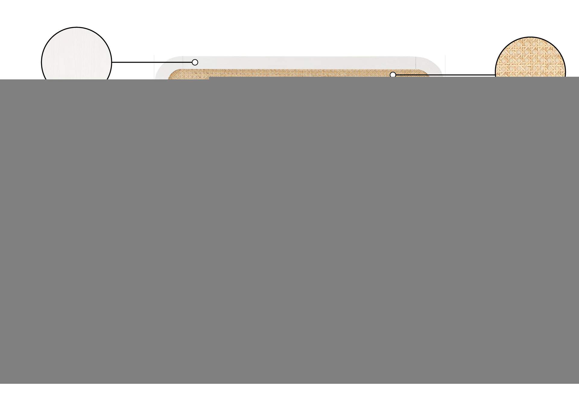 Siena White Mirror,Meridian Furniture