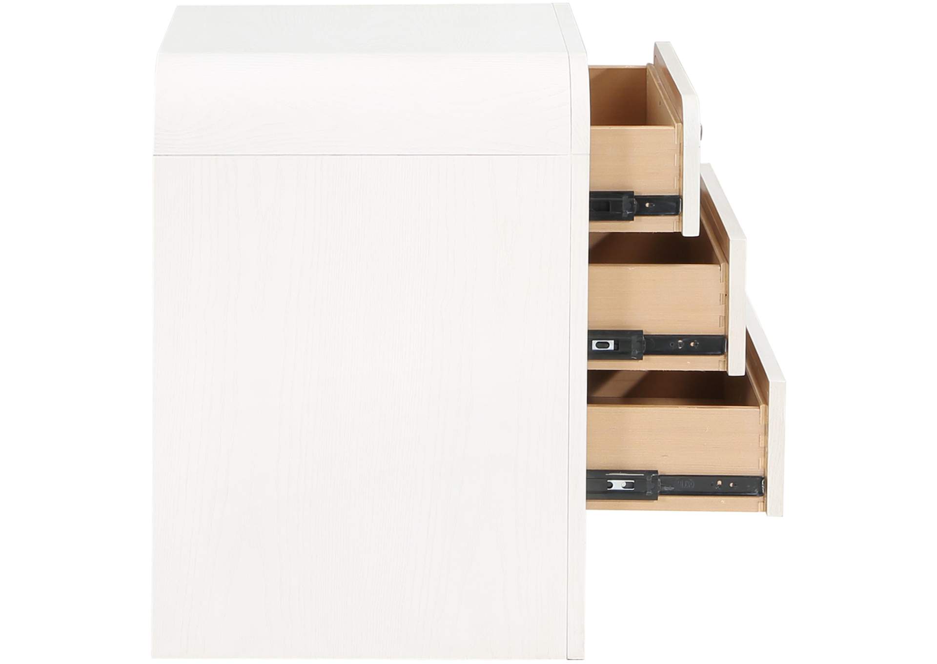 Siena White Night Stand,Meridian Furniture