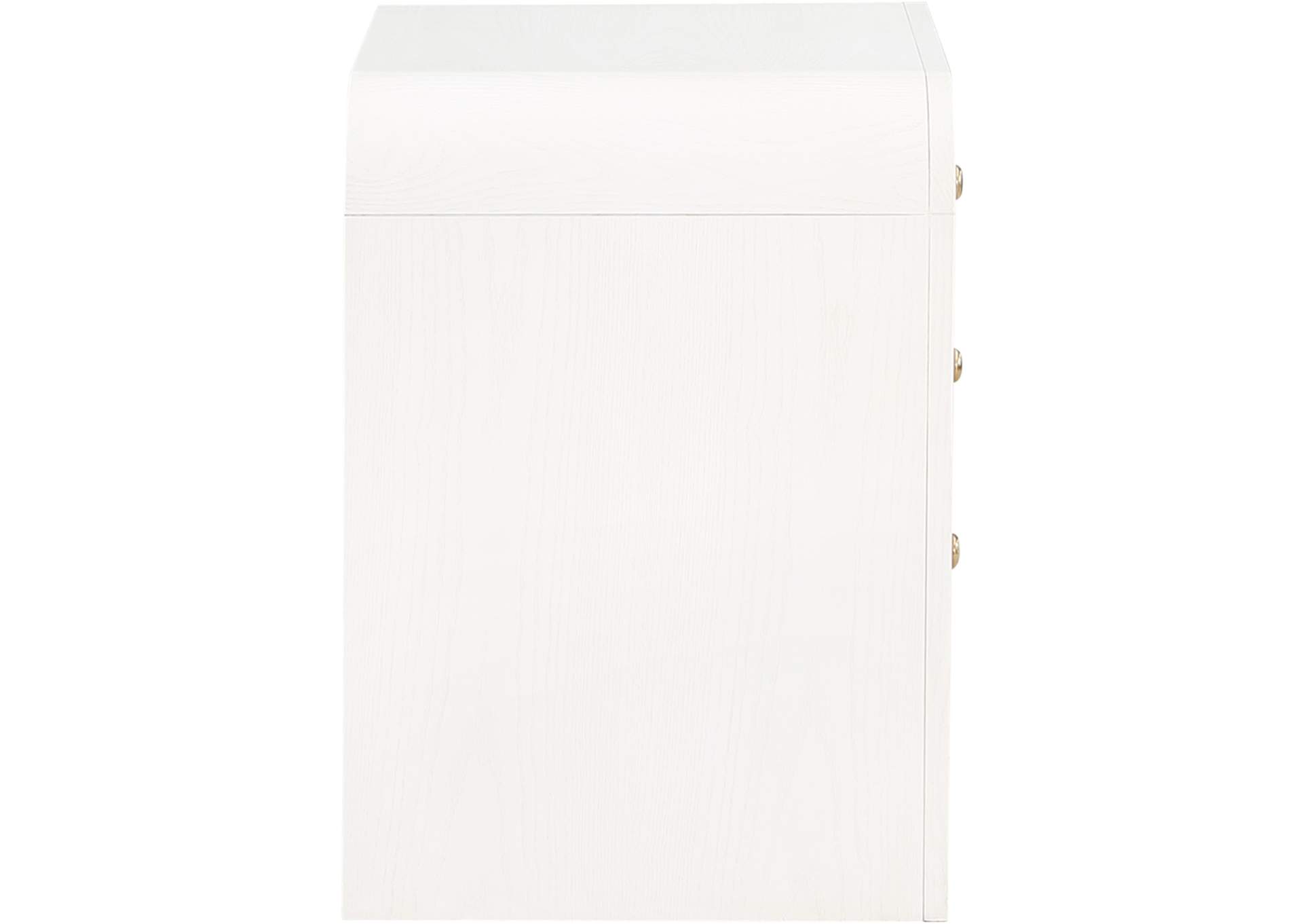 Siena White Night Stand,Meridian Furniture