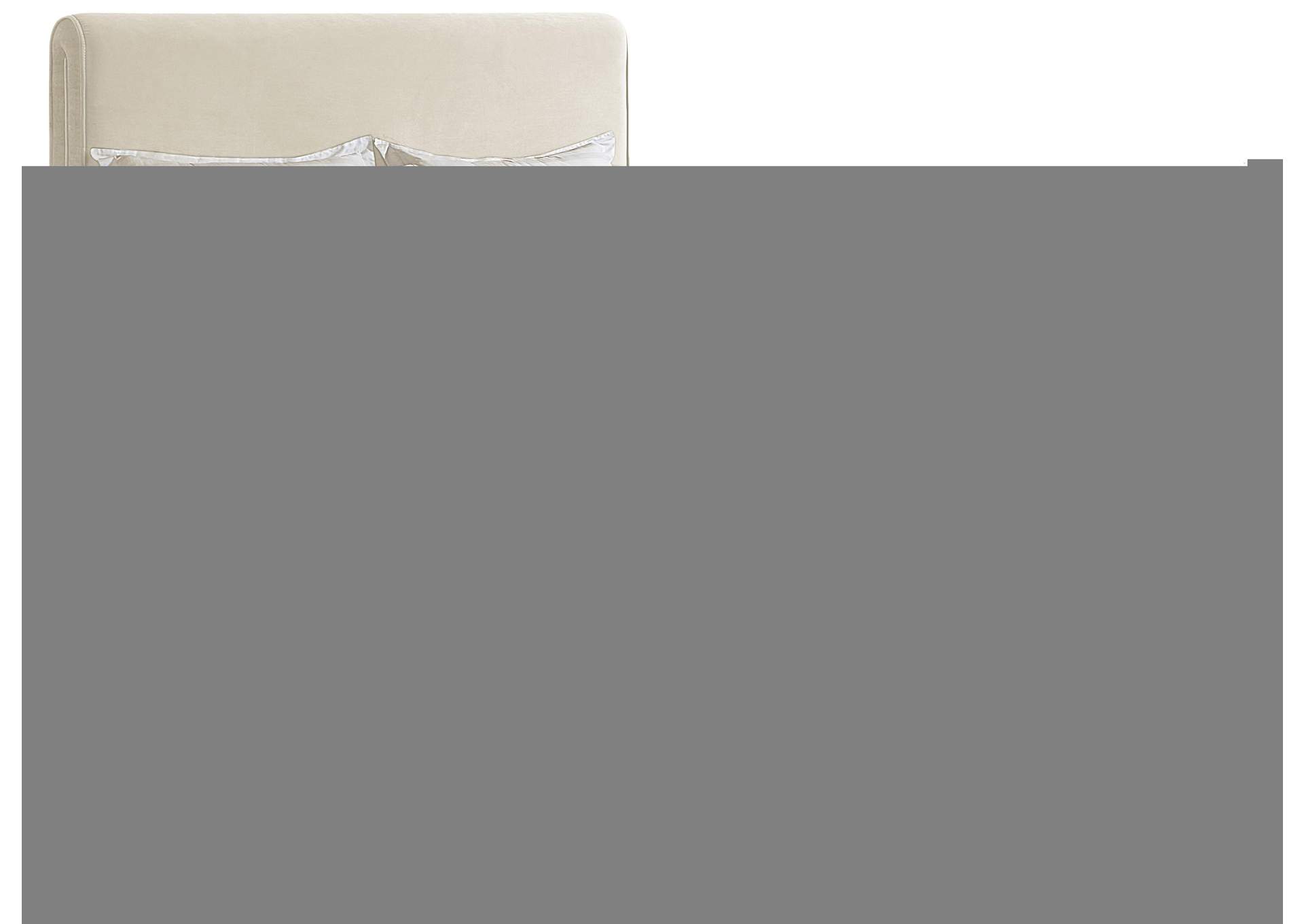 Sloan Cream Velvet King Bed (3 Boxes),Meridian Furniture