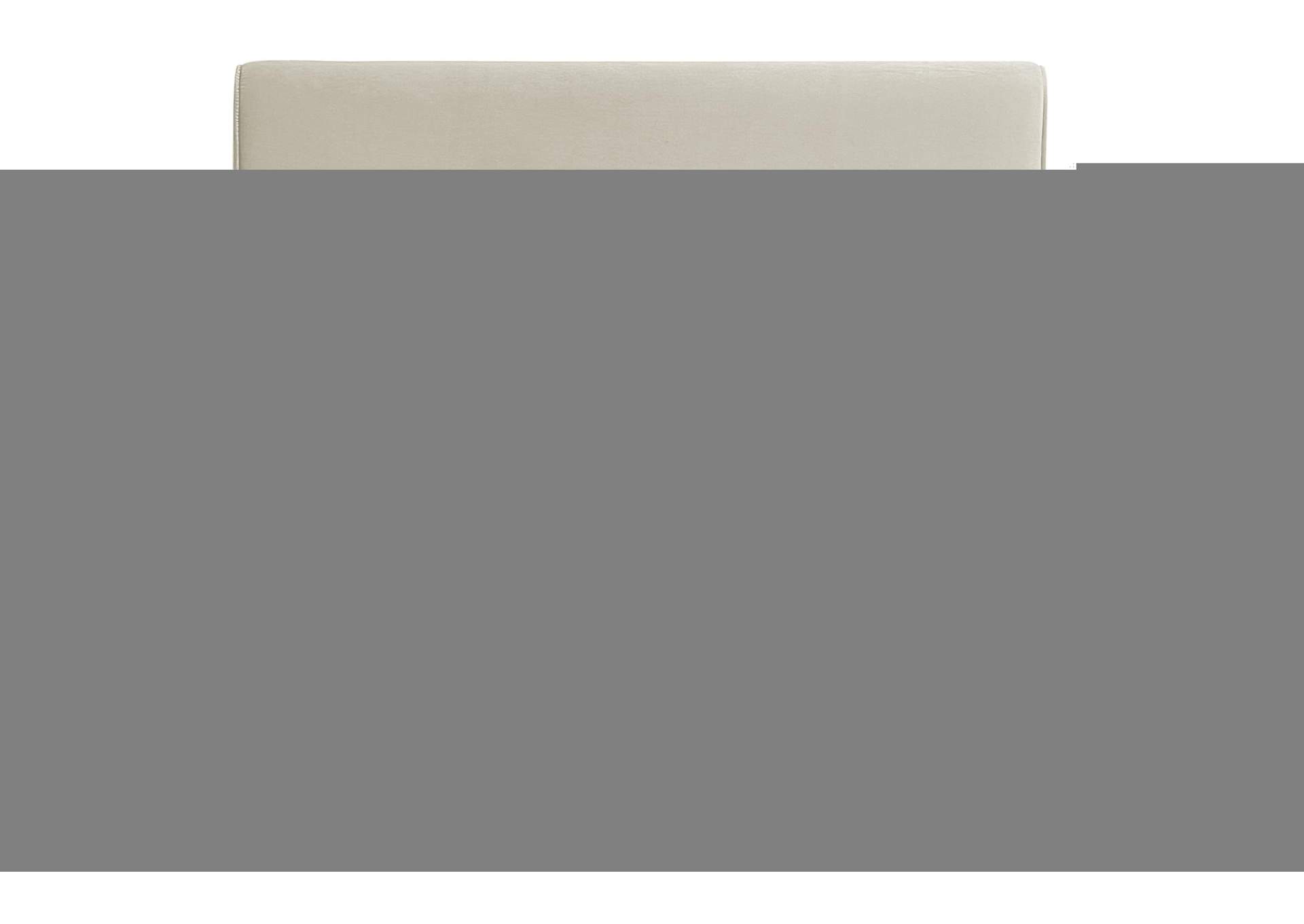 Sloan Cream Velvet Queen Bed (3 Boxes),Meridian Furniture