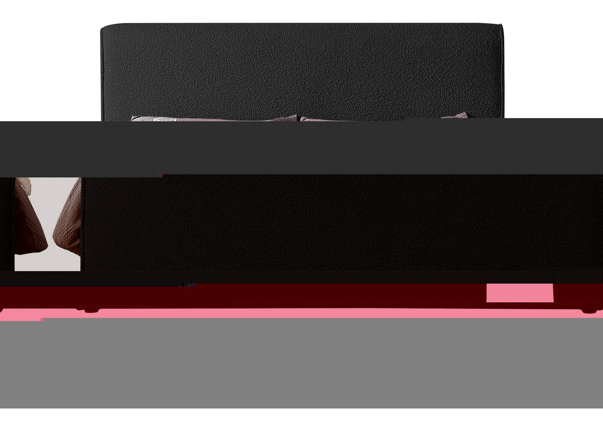 Stylus Black Boucle Fabric King Bed (3 Boxes),Meridian Furniture