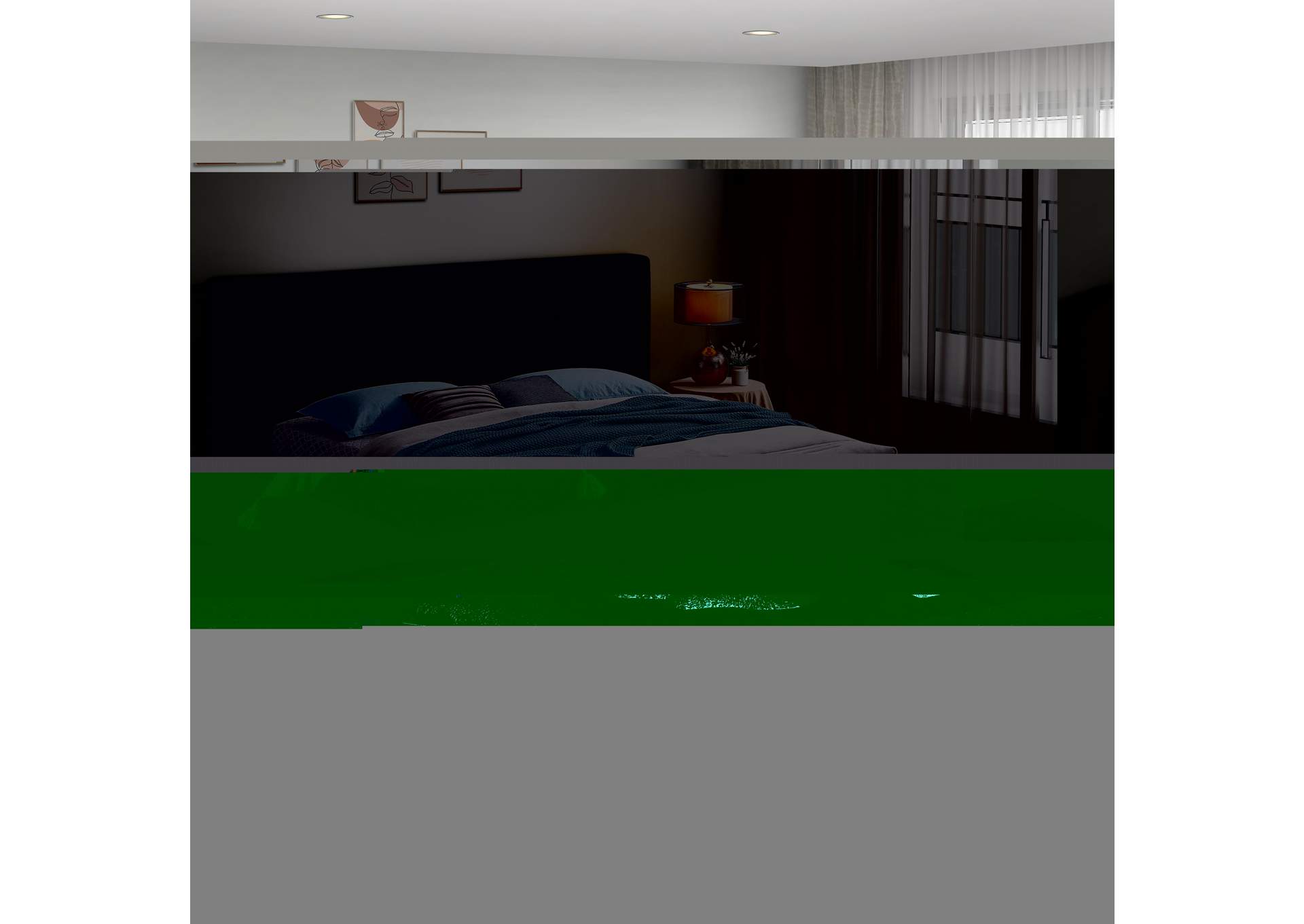 Terra Black Boucle Fabric Full Bed,Meridian Furniture