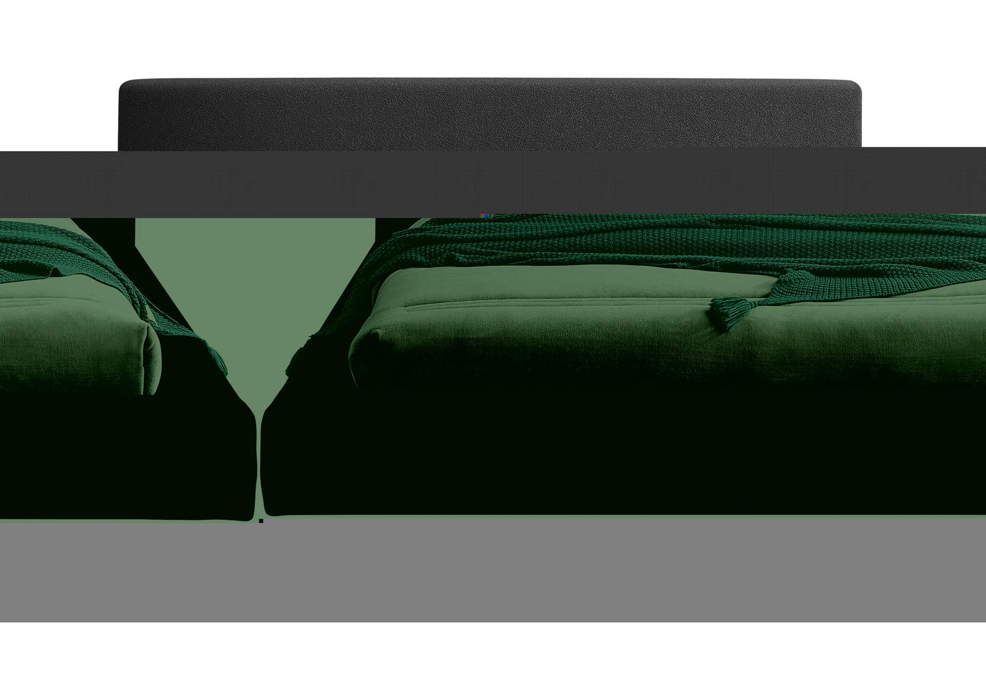 Terra Black Boucle Fabric King Bed,Meridian Furniture