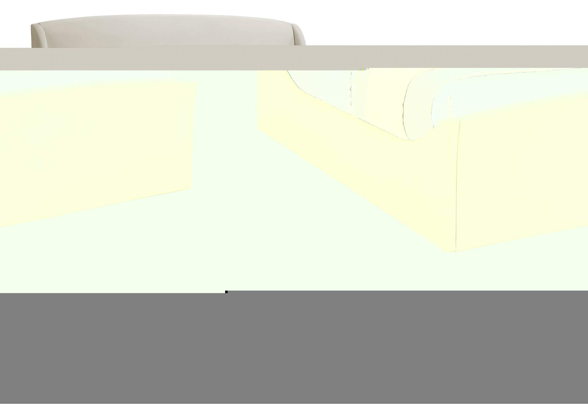Twin Cream Velvet King Bed (3 Boxes),Meridian Furniture