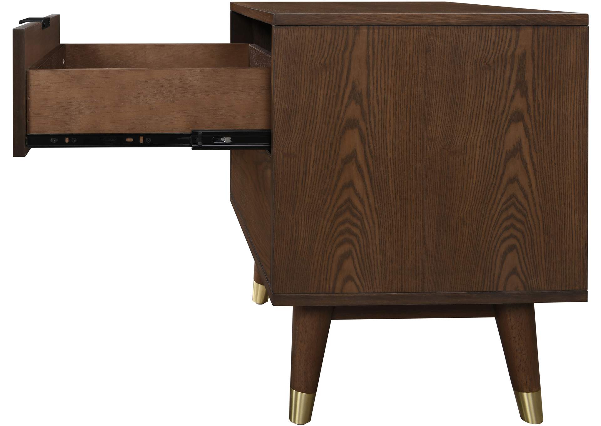 Vance Walnut Night Stand,Meridian Furniture