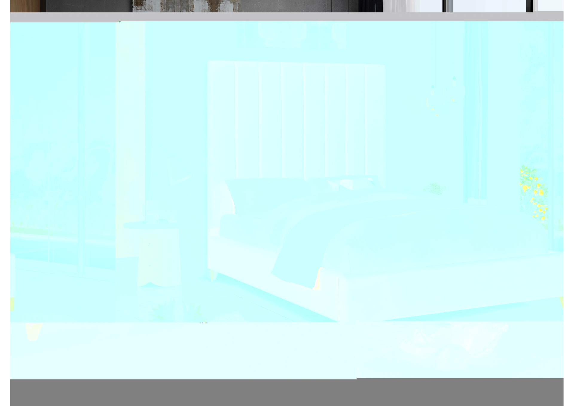 Via Pink Velvet King Bed,Meridian Furniture