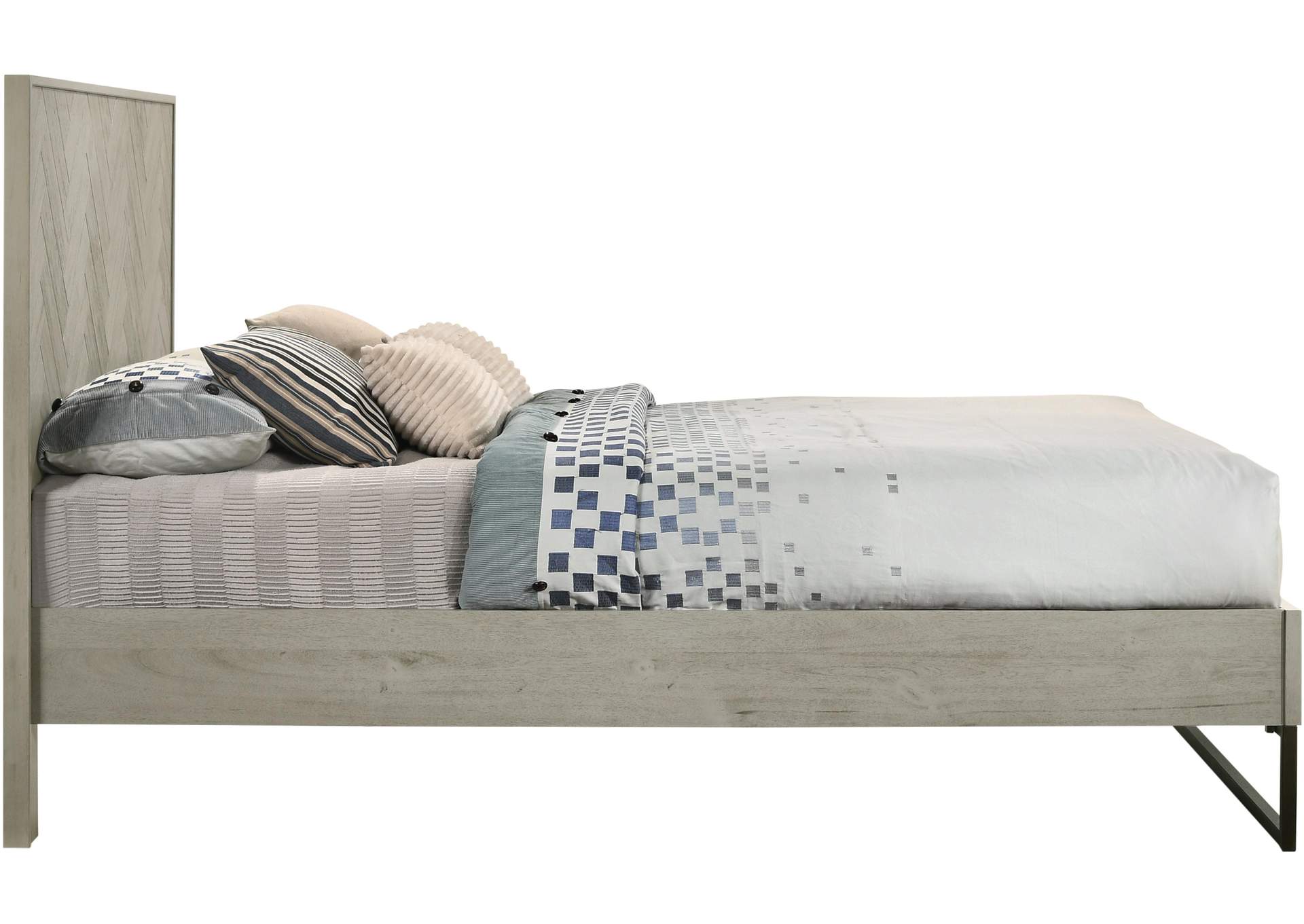 Weston Grey Stone King Bed (3 Boxes),Meridian Furniture
