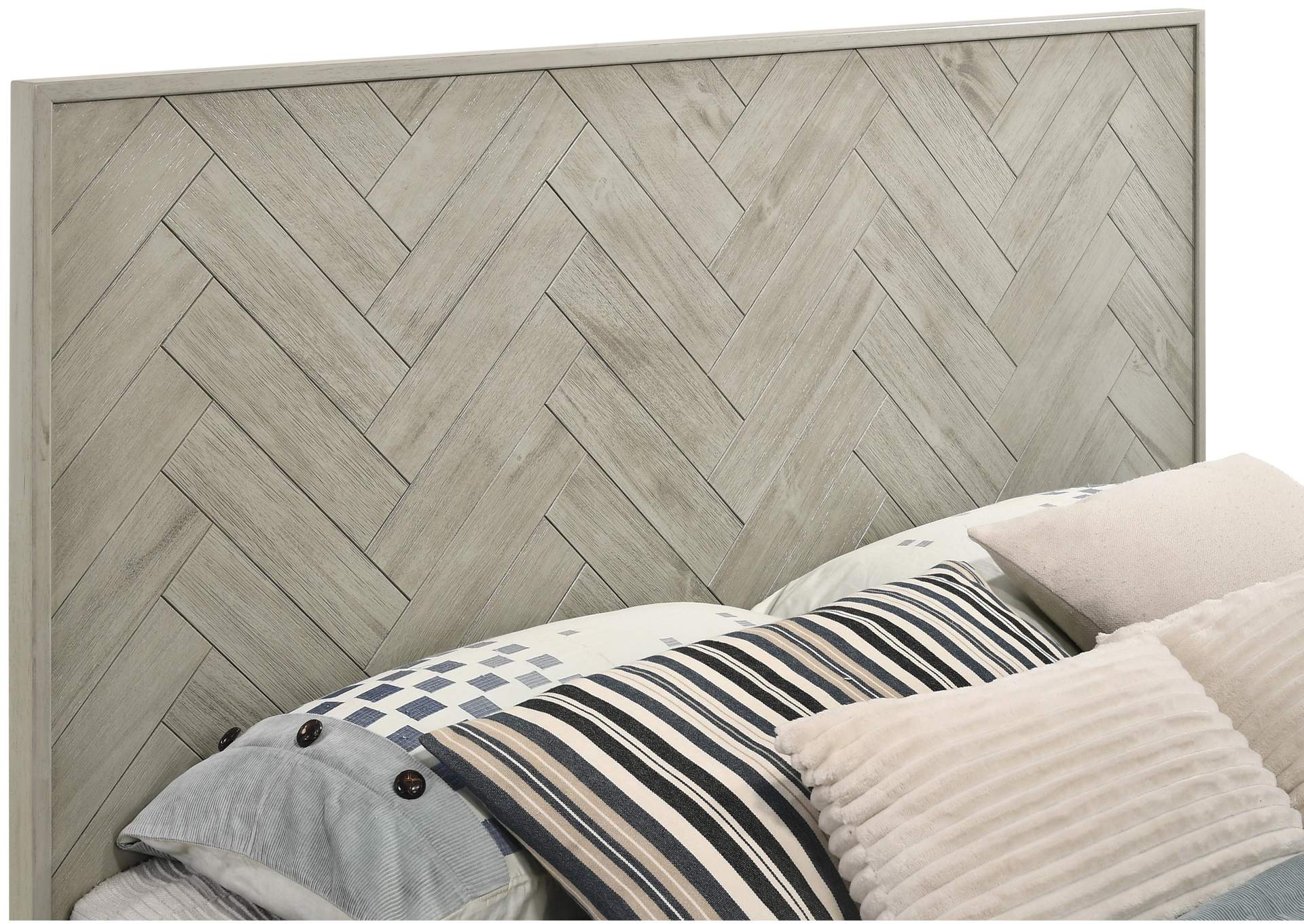 Weston Grey Stone King Bed (3 Boxes),Meridian Furniture