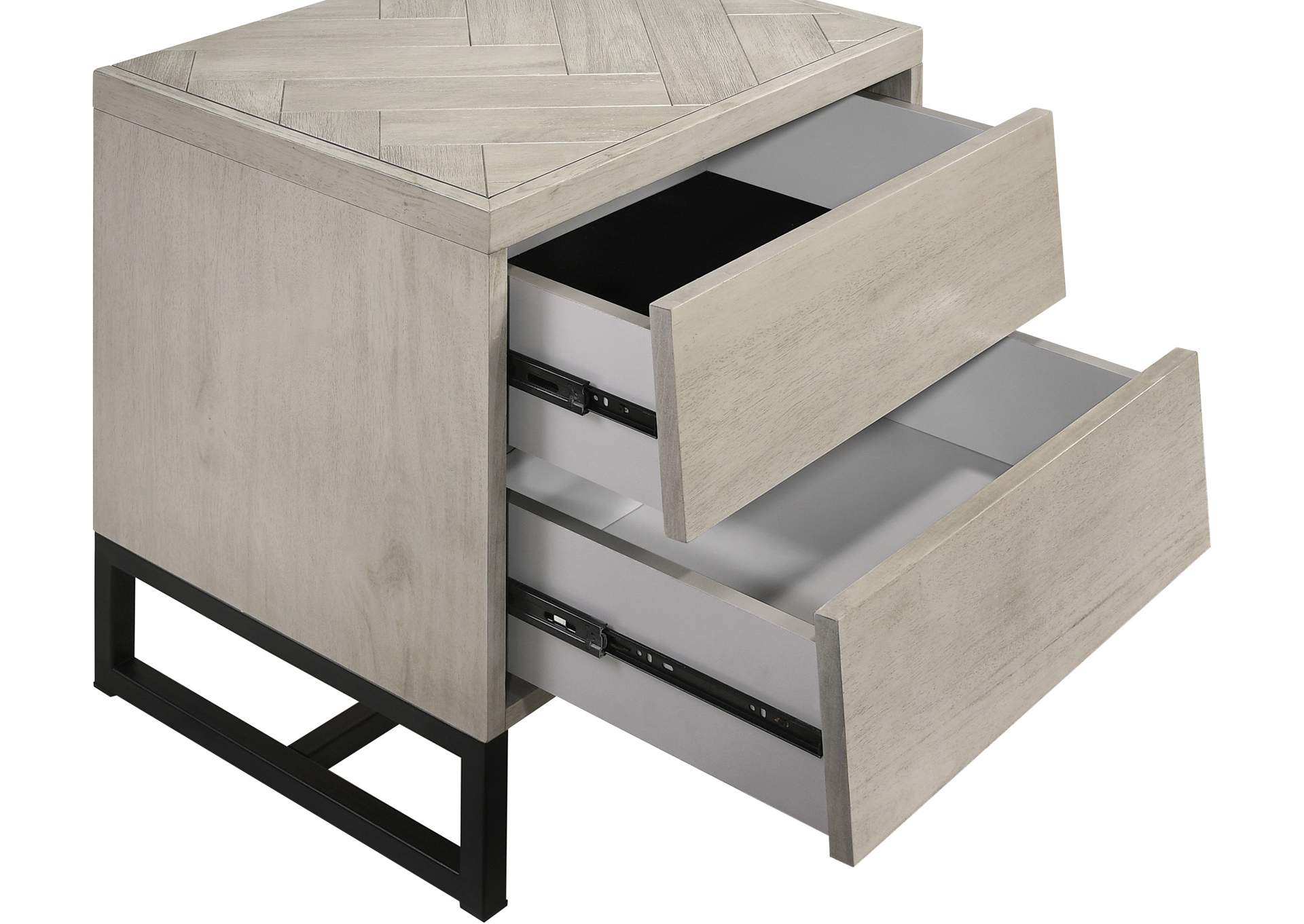 Weston Grey Stone Night Stand,Meridian Furniture