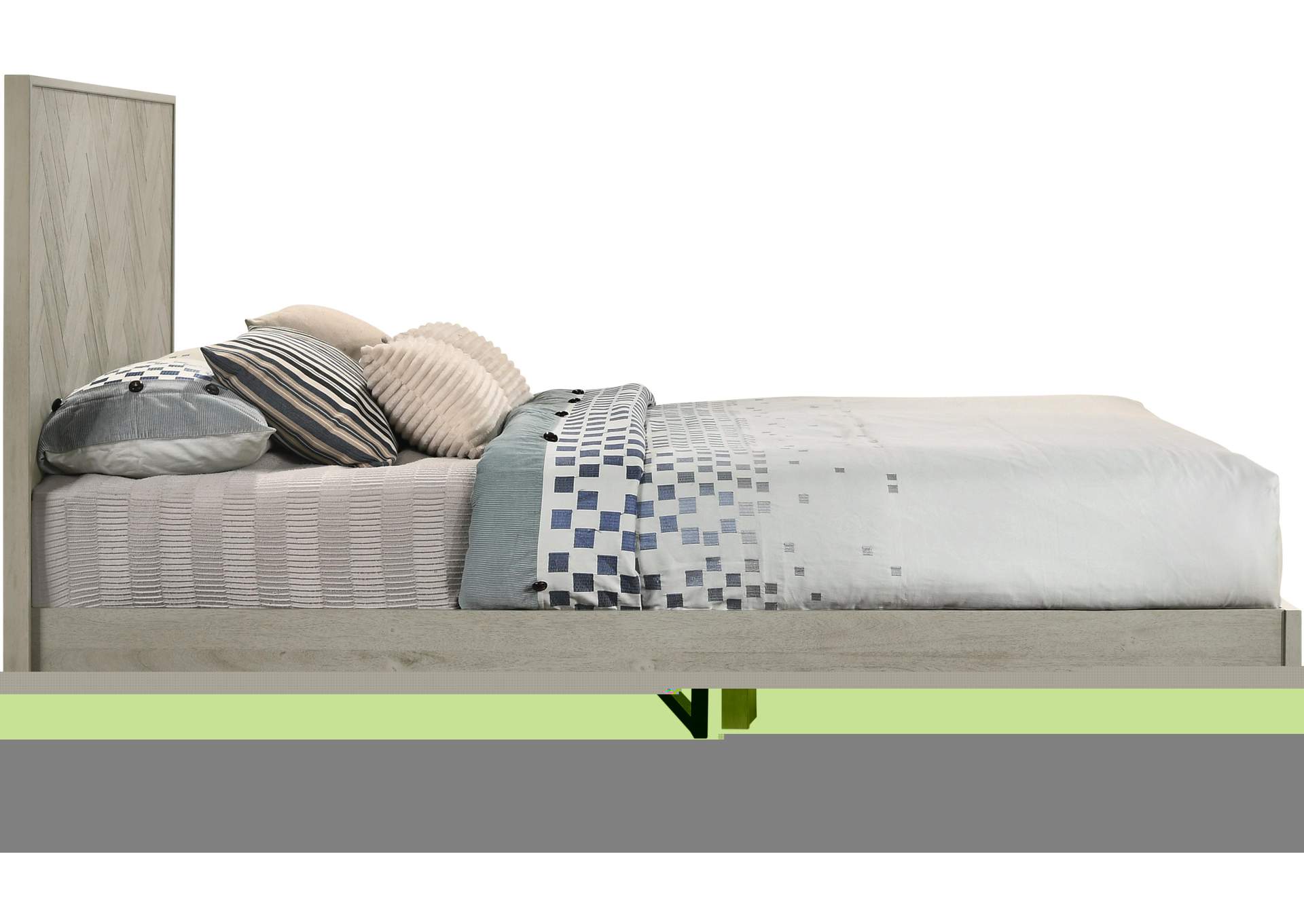 Weston Grey Stone Queen Bed (3 Boxes),Meridian Furniture