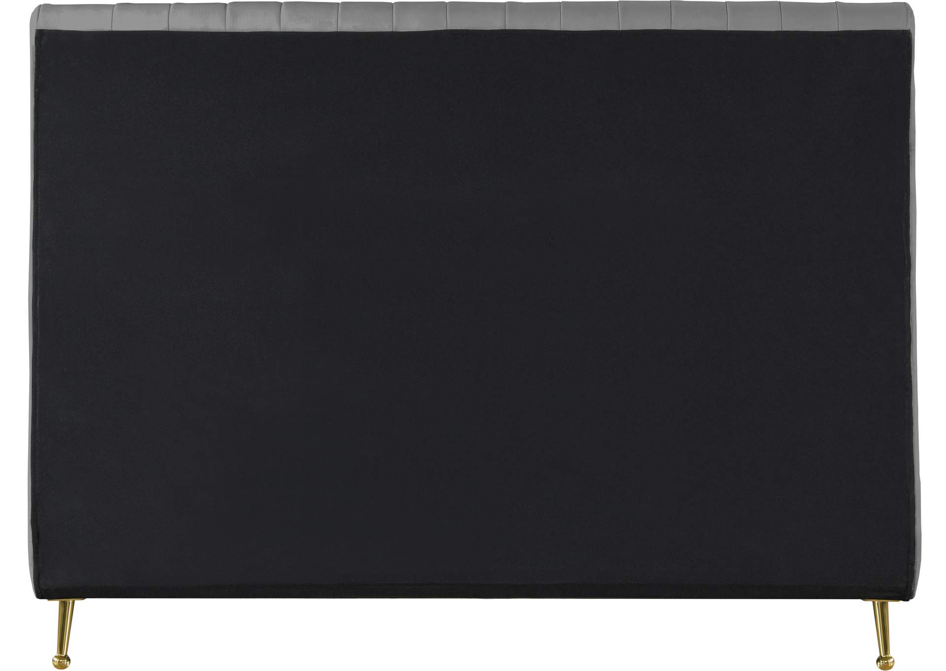Zara Grey Velvet King Bed (3 Boxes),Meridian Furniture