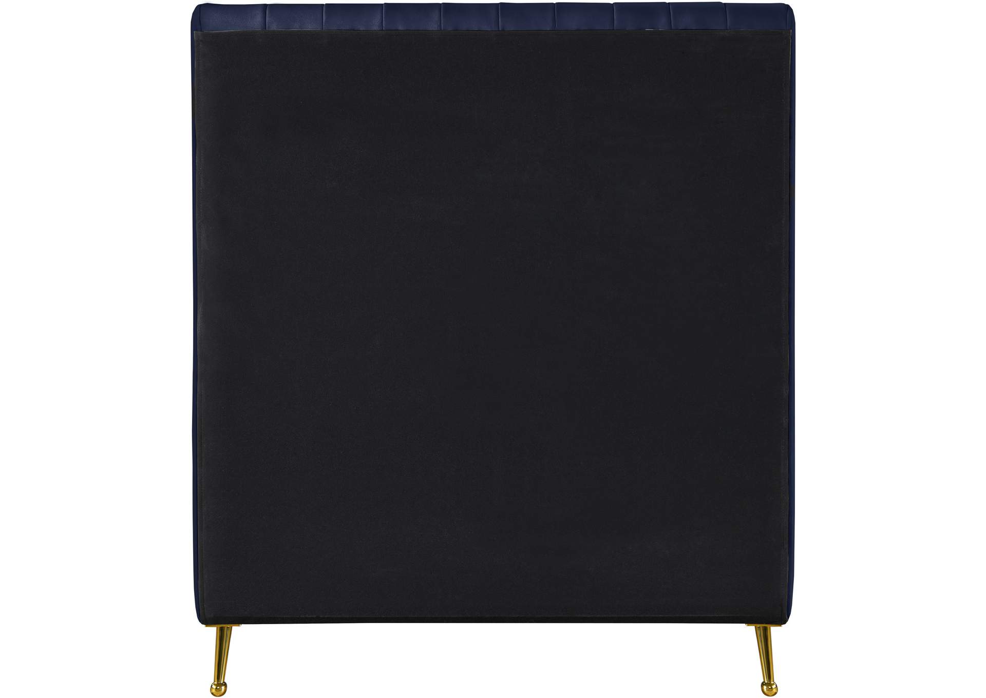 Zara Navy Velvet Twin Bed (3 Boxes),Meridian Furniture