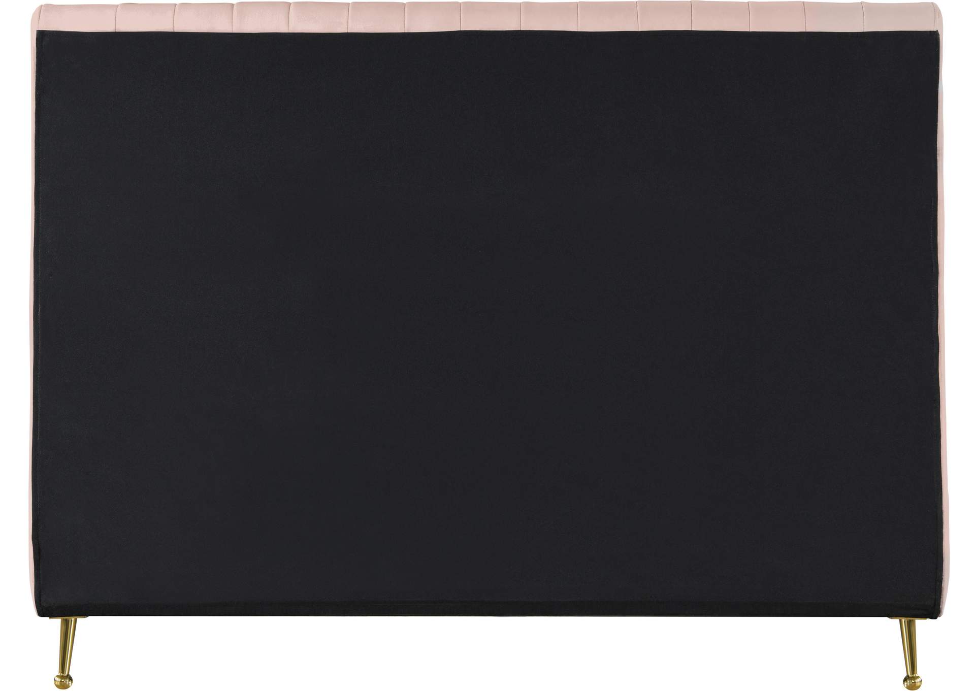 Zara Pink Velvet King Bed (3 Boxes),Meridian Furniture