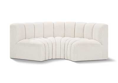Image for Arc Cream Boucle Fabric Modular Sofa