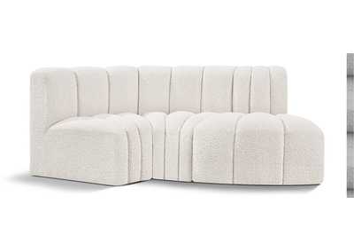 Image for Arc Cream Boucle Fabric Modular Sofa