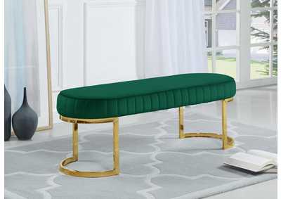 Lemar Green Velvet Bench,Meridian Furniture