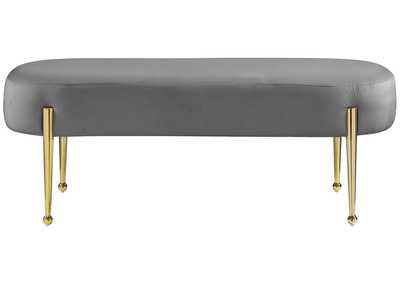 Gia Grey Velvet Bench,Meridian Furniture