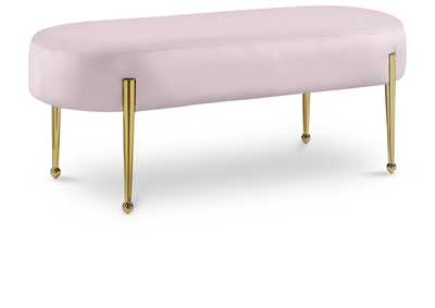 Image for Gia Pink Velvet Bench