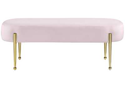Gia Pink Velvet Bench,Meridian Furniture
