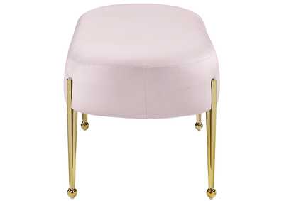 Gia Pink Velvet Bench,Meridian Furniture