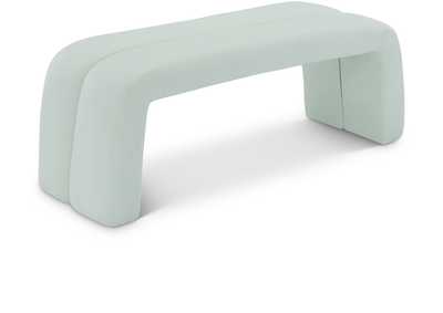 Image for Arc Mint Faux Leather Bench