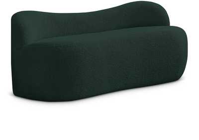 Image for Flair Green Boucle Fabric Bench