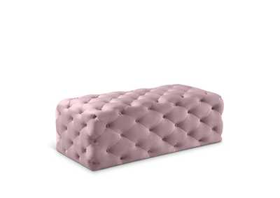 Image for Casey Pink Velvet Ottoman - Bench