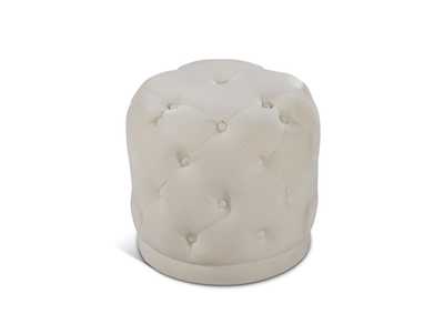 Image for Harper Cream Velvet Ottoman - Stool