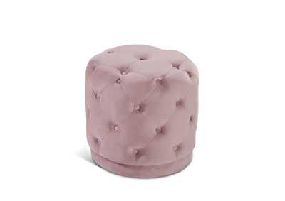 Image for Harper Pink Velvet Ottoman - Stool