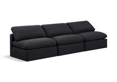 Image for Indulge Black Linen Textured Fabric Modular Sofa