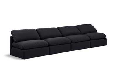 Image for Indulge Black Linen Textured Fabric Modular Sofa