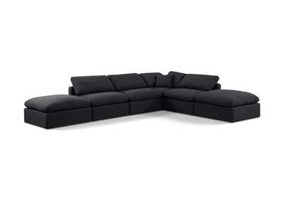 Image for Indulge Black Linen Textured Fabric Modular Sectional