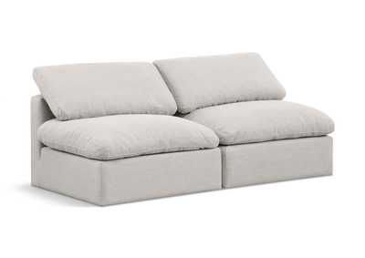 Image for Indulge Cream Linen Textured Fabric Modular Sofa