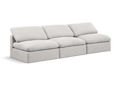 Image for Indulge Cream Linen Textured Fabric Modular Sofa