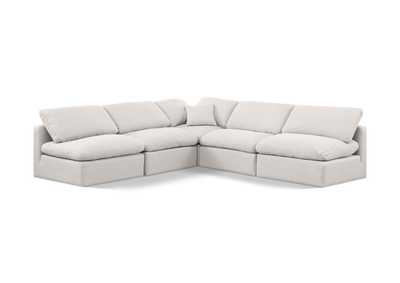 Image for Indulge Cream Linen Textured Fabric Modular Sectional