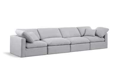 Image for Indulge Grey Linen Textured Fabric Modular Sofa
