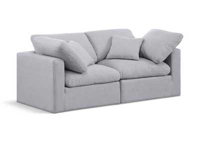 Image for Indulge Grey Linen Textured Fabric Modular Sofa