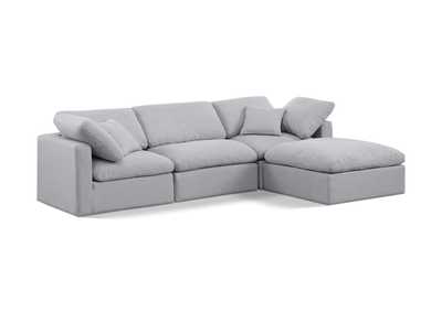 Image for Indulge Grey Linen Textured Fabric Modular Sectional