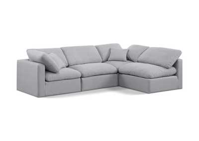 Image for Indulge Grey Linen Textured Fabric Modular Sectional
