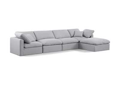 Image for Indulge Grey Linen Textured Fabric Modular Sectional